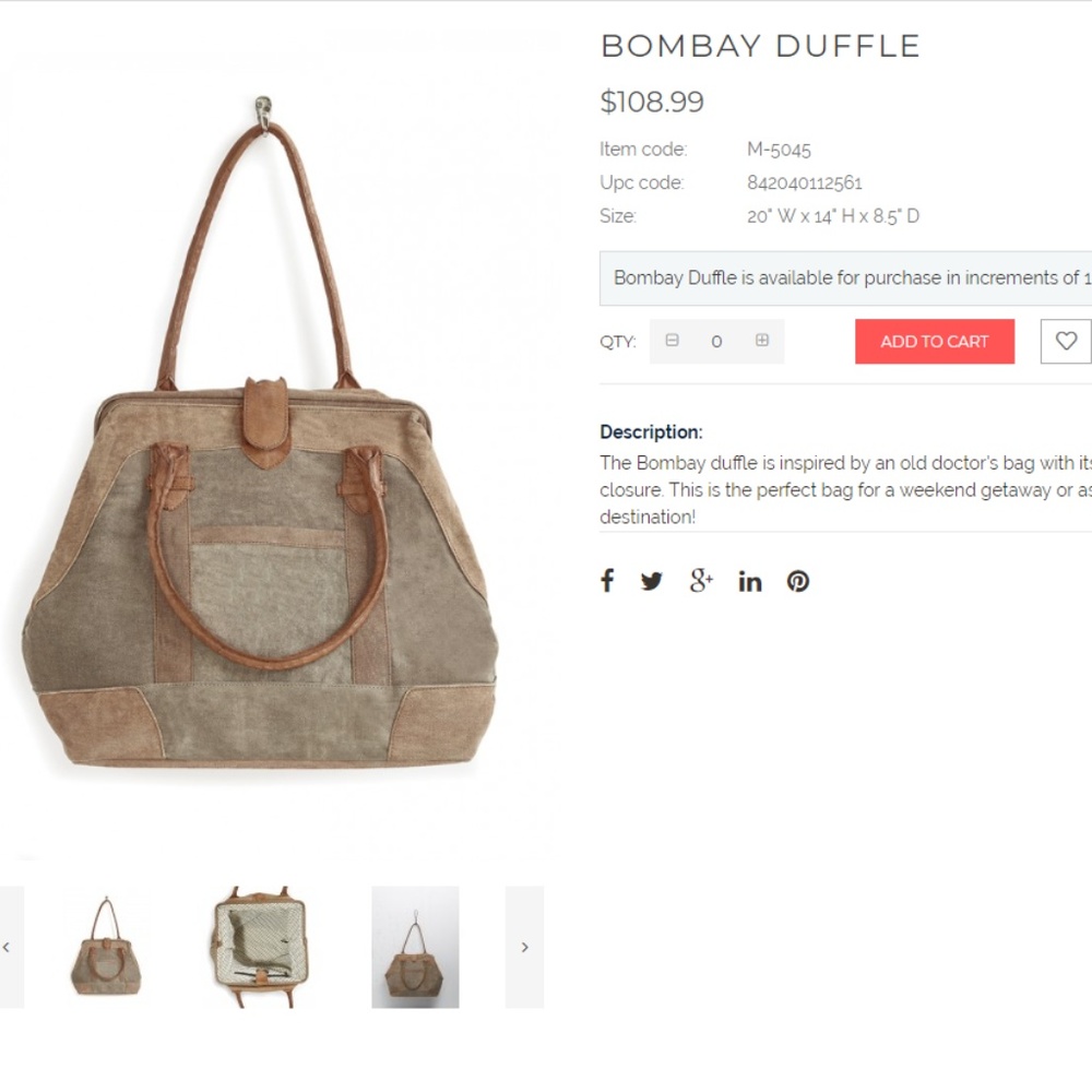 Mona B - Bombay Duffle